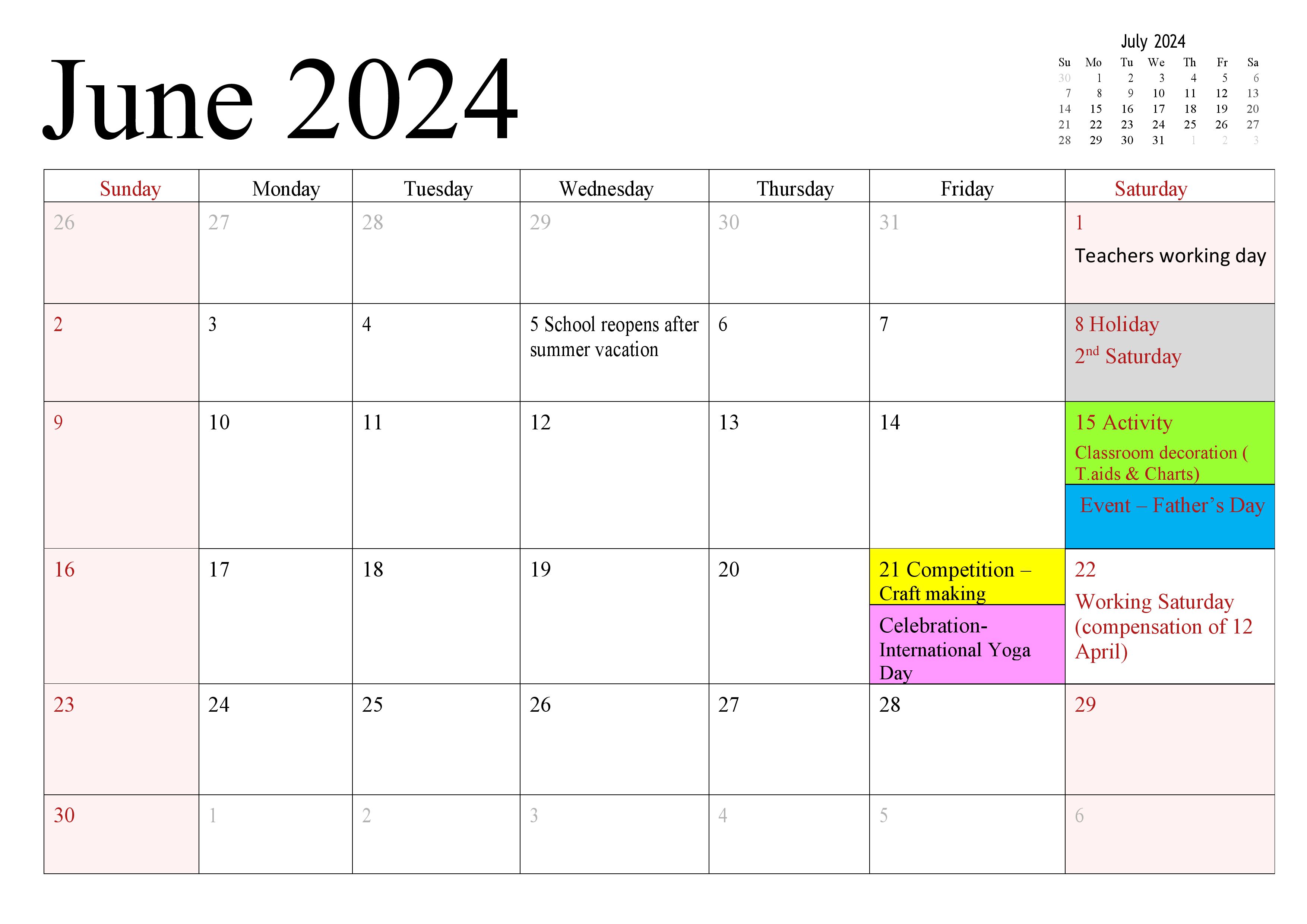 June 2024 Calendar